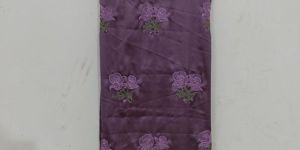 Dark Purple Satin Embroidered Unstitched Suit