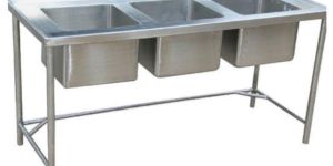 Stainless Steel Three Sink Unit