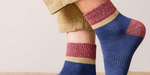 Blue & Pink Cotton Unisex Ankle Sock
