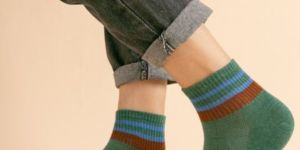 Green Unisex Breathable Mesh Cotton Sock