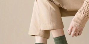 Green Unisex Full Length Terry Cotton Sock
