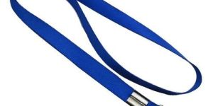 Plain Blue ID Card Lanyard
