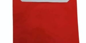 Red and White PVC Button File Folder