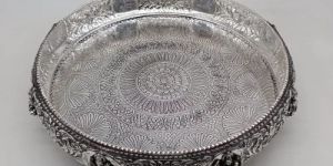 Silver Ashta Laxmi Plate
