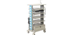 Stainless Steel Medical Monitor Trolley