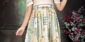 Girls Puff Sleeves Frock