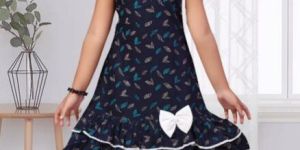 Girls Rayon Fabric Frock
