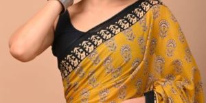 Block Print Cotton Sarees