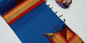Premium Quality Kalyani Checked Cotton Sarees