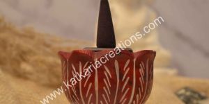 Red Soapstone Incense Holder