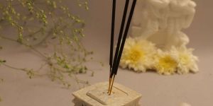 Soapstone Incense Holder Floral Carving