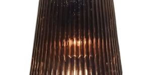 Brown Glass Candle Holder