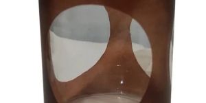 Brown Hurricane Glass Candle Holder