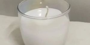 Plain Transparent Glass Candle Holder