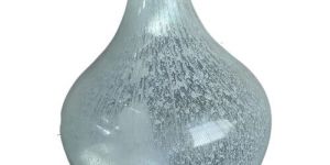 White Glass Flower Vase