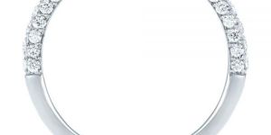 Three Row Micro Pave 3/4th Way Eternity Band