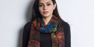 Pixel Georgette Long Scarf