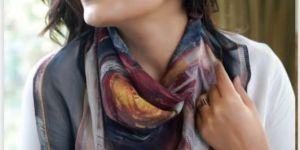 Plum Georgette Square Scarf