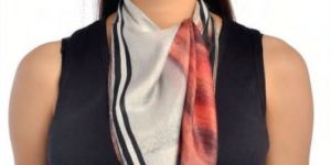 Red Birch Silk Square Scarf