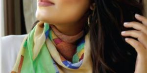 Tetris Georgette Square Scarf