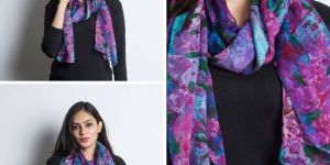 Wildflower Georgette Long Scarf