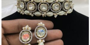 Real Kundan Color Beads Choker Set