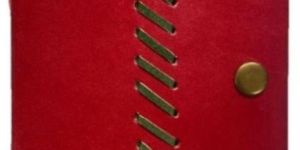 Red Leather Journal with Snap Button