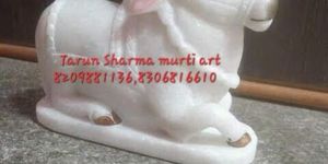White Marble Nandi Statue