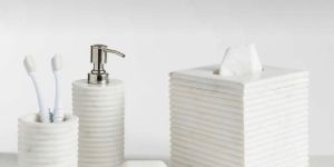 White Marble Bathroom Set