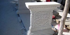 White Marble Garden Bench