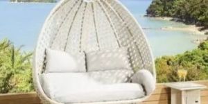 White Double Seater Hanging Swing