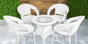 White Table Chair Set