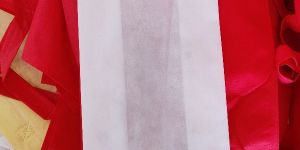 White W Cut Non Woven Bag