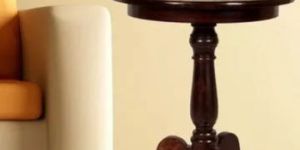 Antique Wooden Round End Table