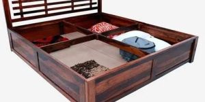 Sheesham Wood King Size Bed with Storage