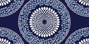 African Khanga Print Fabric