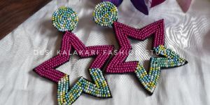 Beaded Star Earrings