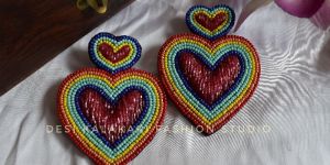 Beaded Valentine Earrings