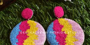 Multicolor Tire Bead Earrings