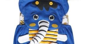 Cotton Blue Dungaree Half Sleeves Dress