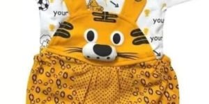 Multicolor Dungaree Half Sleeves Dress