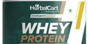HerbalCart Whey Protein Concentrate, Banana Flavour, 2kg