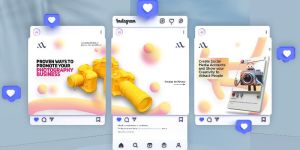 3D Graphics Social Media Post Designing Service