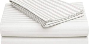 White Strips Hotel Bedsheet