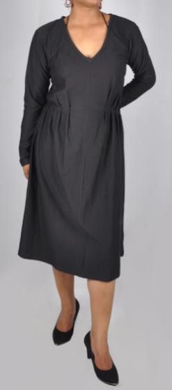 V Neck Full Sleeve Maternity Dress