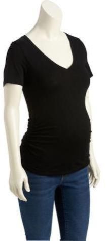 V - Neck Short Sleeve Maternity T Shirt