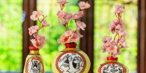 Indian Heritage Painted Terracotta Pot Home Decoration