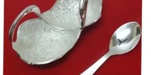 Silver Plated Duck Bowl with Spoon