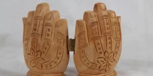 Wooden Namaskar Decorative Showpiece