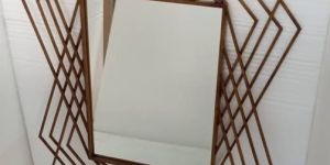 Rectangular Metal Wire Frame Wall Mirror